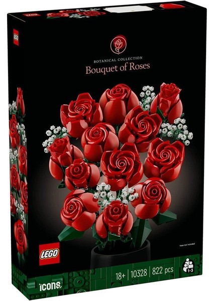10328 LEGO Icons Gül Buketi 822 Parça +18 Yaş