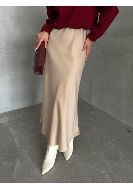 Maxi Boy Saten Etek Bej fiyatları