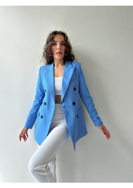 Atlas Kruvaze Blazer Ceket Mavi modelleri