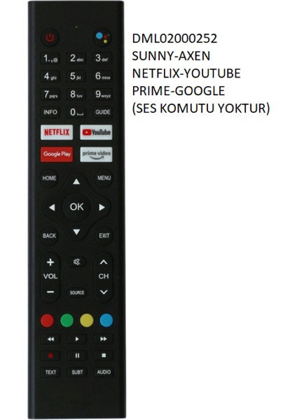 Google- Netflix Tuşlu Androıd LCD Tv Kumanda