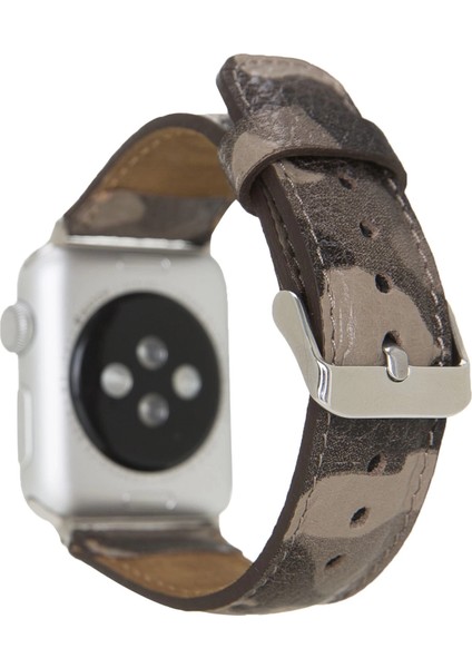 Apple Watch Uyumlu Deri Kordon 42-44-45MM Kamuflaj Bej fiyatları