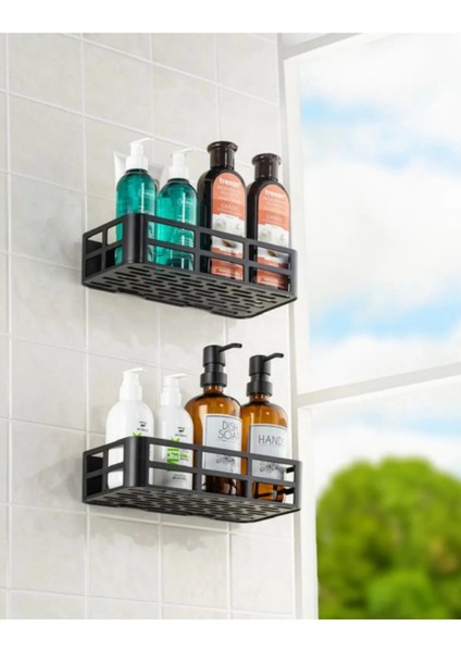 2’li Banyo Organizer Düzenleyici Yapışkanlı Raf