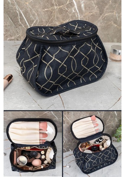 Seyahat Makyaj Çantası 6 Cepli Makyaj Organizeri Çanta