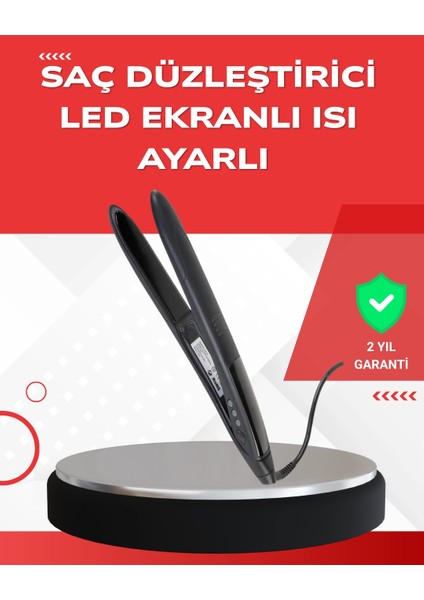 Profesyonel 2025 Saç Düzleştirici Isı Ayarlı Titanyum Seramik Plakalı A Kalite Orijinal