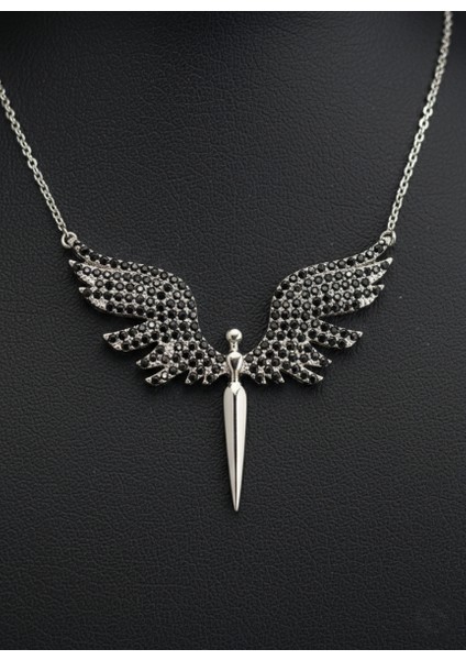 925 Ayar Gümüş Rodyum Kaplamalı Kuş Figürlü Zirkon Taşlı Kadın Kolye (Rodyum Kaplamalı) fiyatları