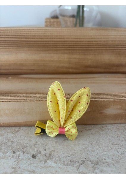 Puantiye Detaylı Tavşan Kulak Saç Tokası 2'li fiyatları