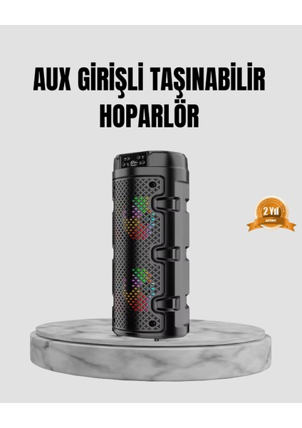 Taşınabilir Bluetooth Hoparlör Çift Sürücü Güçlü Bas Hd Ses Çoklu Bağlantı