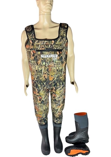 sub 5mm Neopren Tulum Cizme 1200 gr Thinsulate Yalitim Saz Desen