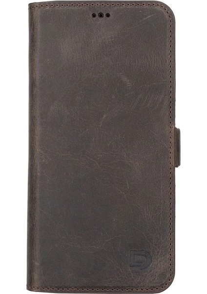 Apple iPhone 13 Pro Max Uyumlu Deri Cüzdanlı Kılıf Acı Kahve fiyatları