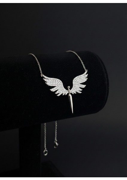 925 Ayar Gümüş Rodyum Kaplamalı Kuş Figürlü Zirkon Taşlı Kadın Kolye (Rodyum Kaplamalı) fırsatları