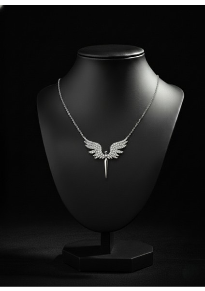 925 Ayar Gümüş Rodyum Kaplamalı Kuş Figürlü Zirkon Taşlı Kadın Kolye (Rodyum Kaplamalı) fiyatları