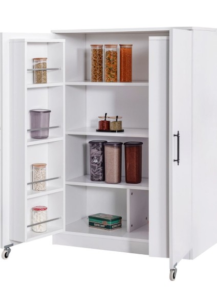 Kiler Dolabı , Blesk 2 Kapaklı Küçük Erzak Kiler Mutfak Dolabı Beyaz indirimleri