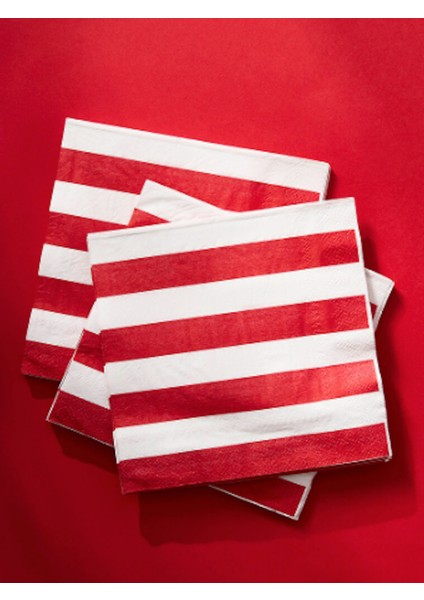 Şemsiye Çizgili Kumaş Peçete 15X15 cm 20 Adet modelleri