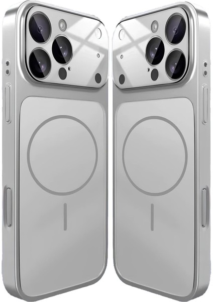 Apple iPhone 12 Pro Max Uyumlu 17 Pro Max Görünümlü Kamera Korumalı Magsafe Sarj Destekli Sert Kılıf