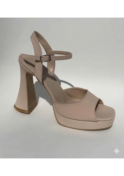 K051 Ten 12 cm Platform Topuklu Kadın Ayakkabı