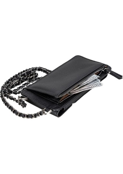 Avjin 6.9 Inch Uyumlu Deri Kılıf Cüzdan Askılı Erc1 Siyah modelleri
