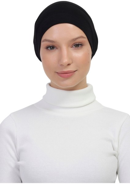 Lastikli Kaymaz Geçmeli Tesettür Bone - Pratik ve Konforlu, Organik Kumaş, Yüksek Kalite - Siyah fiyatları