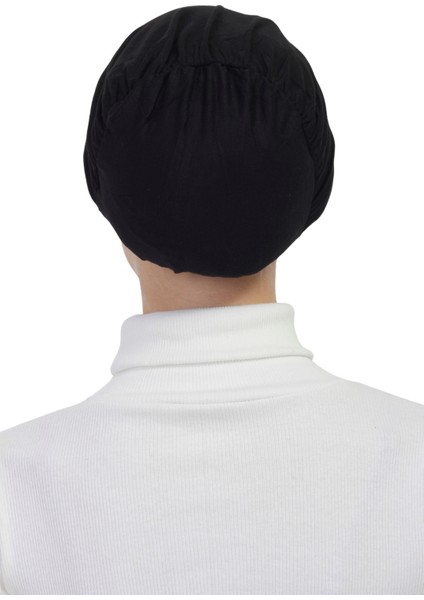 Lastikli Kaymaz Geçmeli Tesettür Bone - Pratik ve Konforlu, Organik Kumaş, Yüksek Kalite - Siyah fırsatları