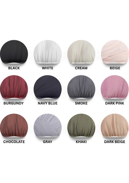 Lastikli Kaymaz Geçmeli Tesettür Bone - Pratik ve Konforlu, Organik Kumaş, Yüksek Kalite - Siyah indirimleri