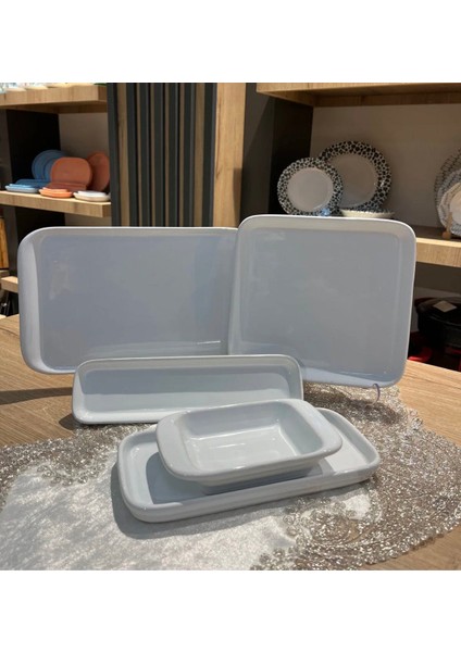 6 Kişilik 15 Parça Beyaz Kare Kahvaltı Takımı modelleri