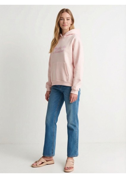 Kadın Baskılı Sweatshırt Pembe fiyatları