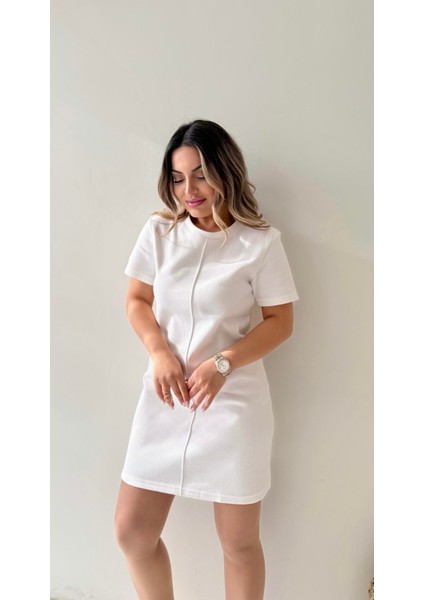 Kısa Kol Marka Pike Elbise Ekru fiyatları