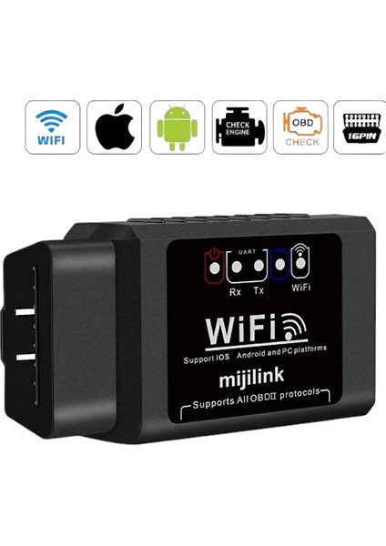 araç Arıza Tespit Cihazı V1.5 bluetooth/Wifi Obd Araç Arıza Okuma&silme /can Destekli Türkçe Dual Sürüm Apple Android Destekli araç arıza tespit cihazı
