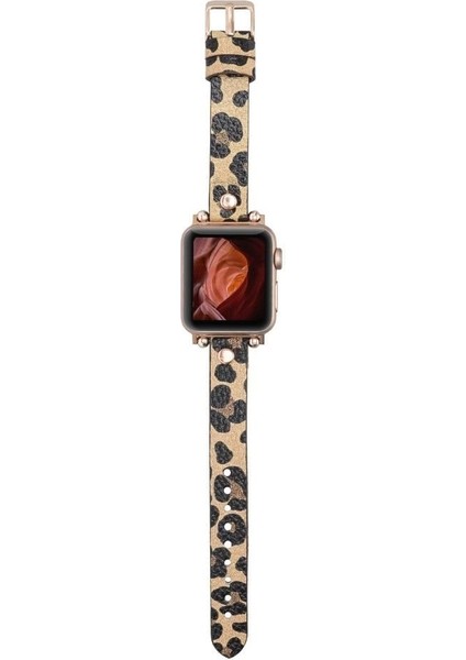Apple Watch Uyumlu Deri Kordon 38-40-41MM Rt LEO2N modelleri