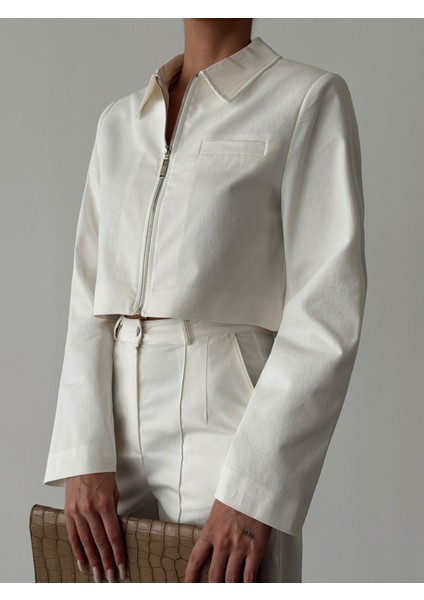 Denim Gabardin Takım Ekru indirimleri