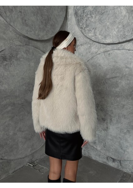 Geniş Yaka Premium Kürk Kaban Taş indirimleri