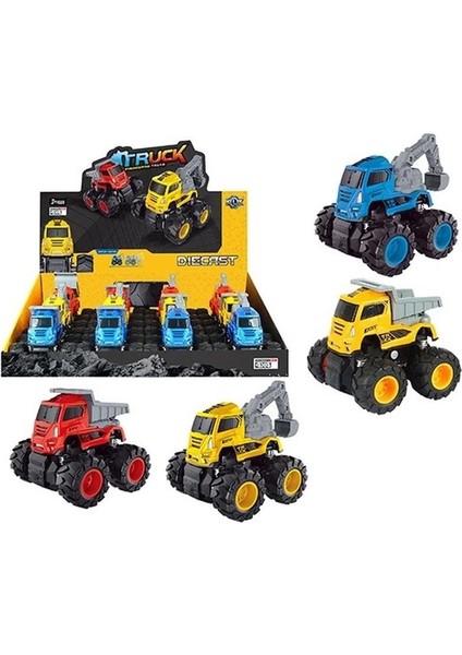 Sürtmeli Die-Cast 4x4 3 Asorti -Vrd