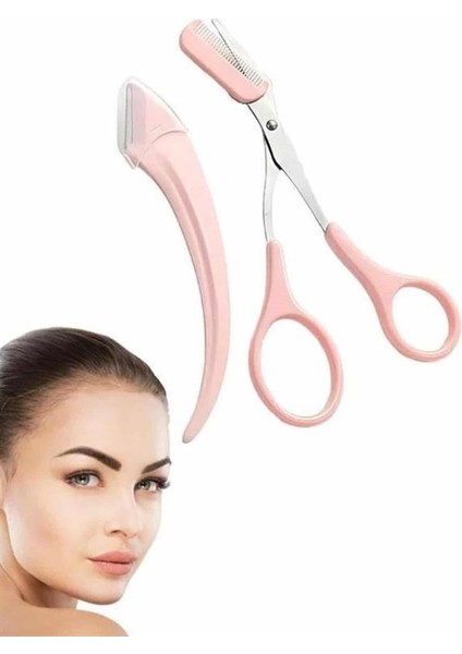 Profesyonel Taraklı Kaş Usturası ve Kaş Makası Bıyık Alma Kaş Usturası - NJ001P-4IDJR9 indirimleri