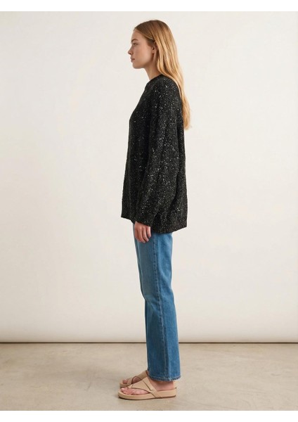 Kadın Salaş Uzun Kazak Siyah fiyatları