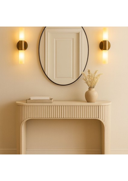 Beyaz Cam ve Metal Eskitme Duvar Apliği fiyatları