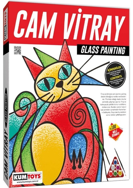 5001 Kumtoys Cam Vitray - Glass Painting - 1 Adet Stokta Olan Gönderilir