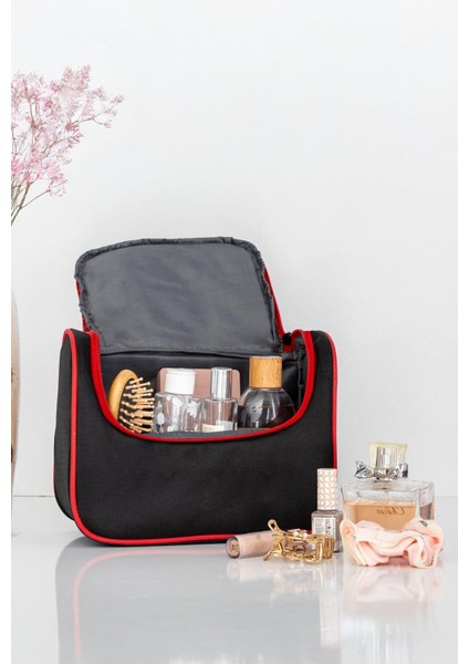 Tutma Kollu Geniş Iç Hacimli Kozmetik Makyaj Çantası Seyahat Seti Aksesuar Düzenleyici 24X21X15 cm fiyatları