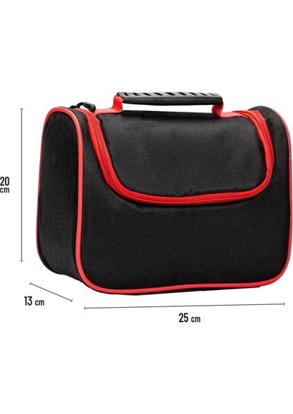 Tutma Kollu Geniş Iç Hacimli Kozmetik Makyaj Çantası Seyahat Seti Aksesuar Düzenleyici 24X21X15 cm modelleri