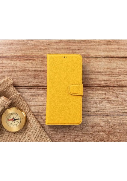 Apple iPhone 11 Pro Max Uyumlu Deri Cüzdanlı Kılıf FL12 Sarı fırsatları