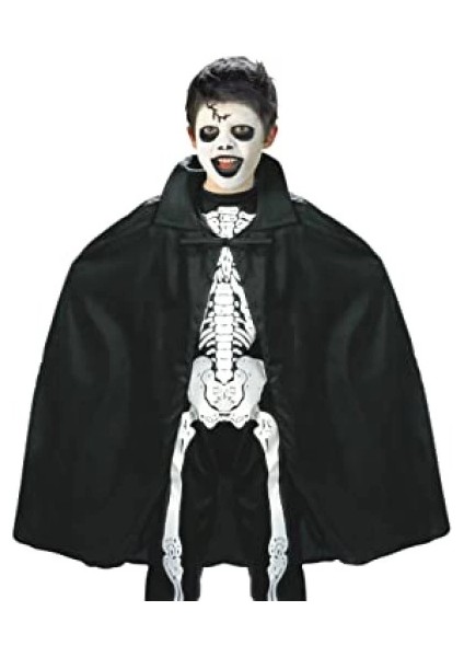 Siyah Renk Yakalı Halloween Pelerini 90 cm fırsatları