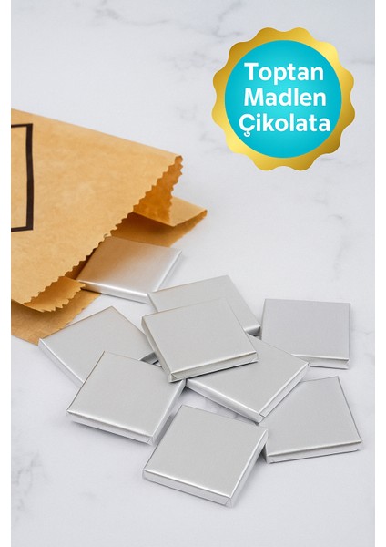 Gümüş Sargılı Sütlü Madlen 70 Adet Ikramlık Çikolata