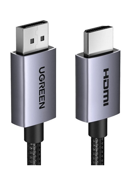 4K 1080P@120Hz Displayport 1.2 To HDMI 1.4 Örgülü Kablo, 3m, 35843