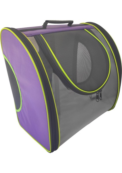 Sanselo Kedi, Küçük Köpek Sırt Taşıma Çantası Mor 32-26-40CM