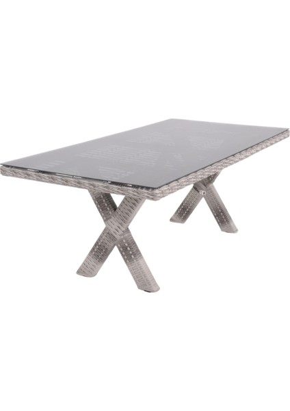 Lavida Bahçe Masa Takımı | Rattan Balkon Masa Seti | 100X180