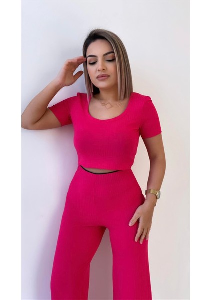 Kısa Kol Kaşkorse Bluz Fuşya fırsatları