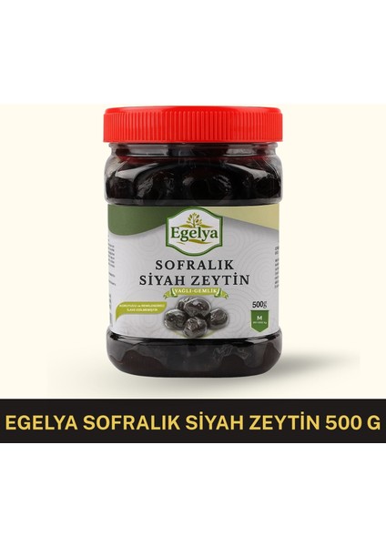 Doğal Sofralık Siyah Zeytin 500 G (Yağlı – Katkısız – Gemlik Tipi)