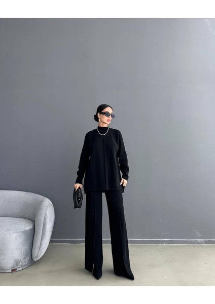 Yarım Balıkçı Yaka Triko Takım (Kazak-Pantolon) modelleri