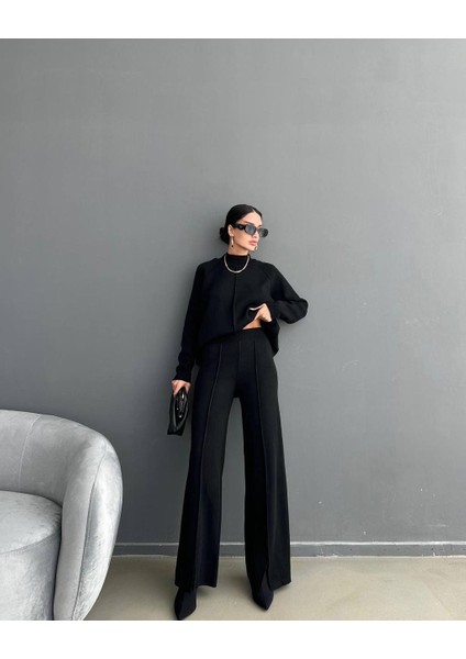 Yarım Balıkçı Yaka Triko Takım (Kazak-Pantolon) indirimleri