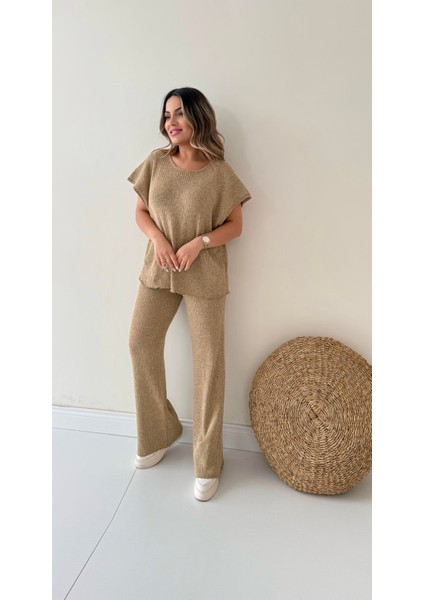 Salaş Kırçıllı Triko Takım Camel fiyatları