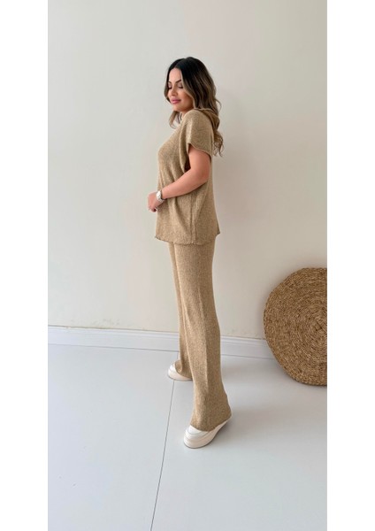 Salaş Kırçıllı Triko Takım Camel indirimleri