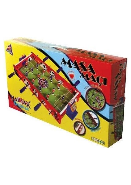 Matrax Akçiçek Oyuncak Ahşap Masa Maçı Futbol Oyunu Langırt Orta